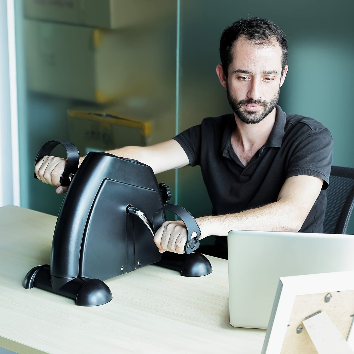 Himaly Compact Under Desk Exercise Bike - Adjustable Resistance