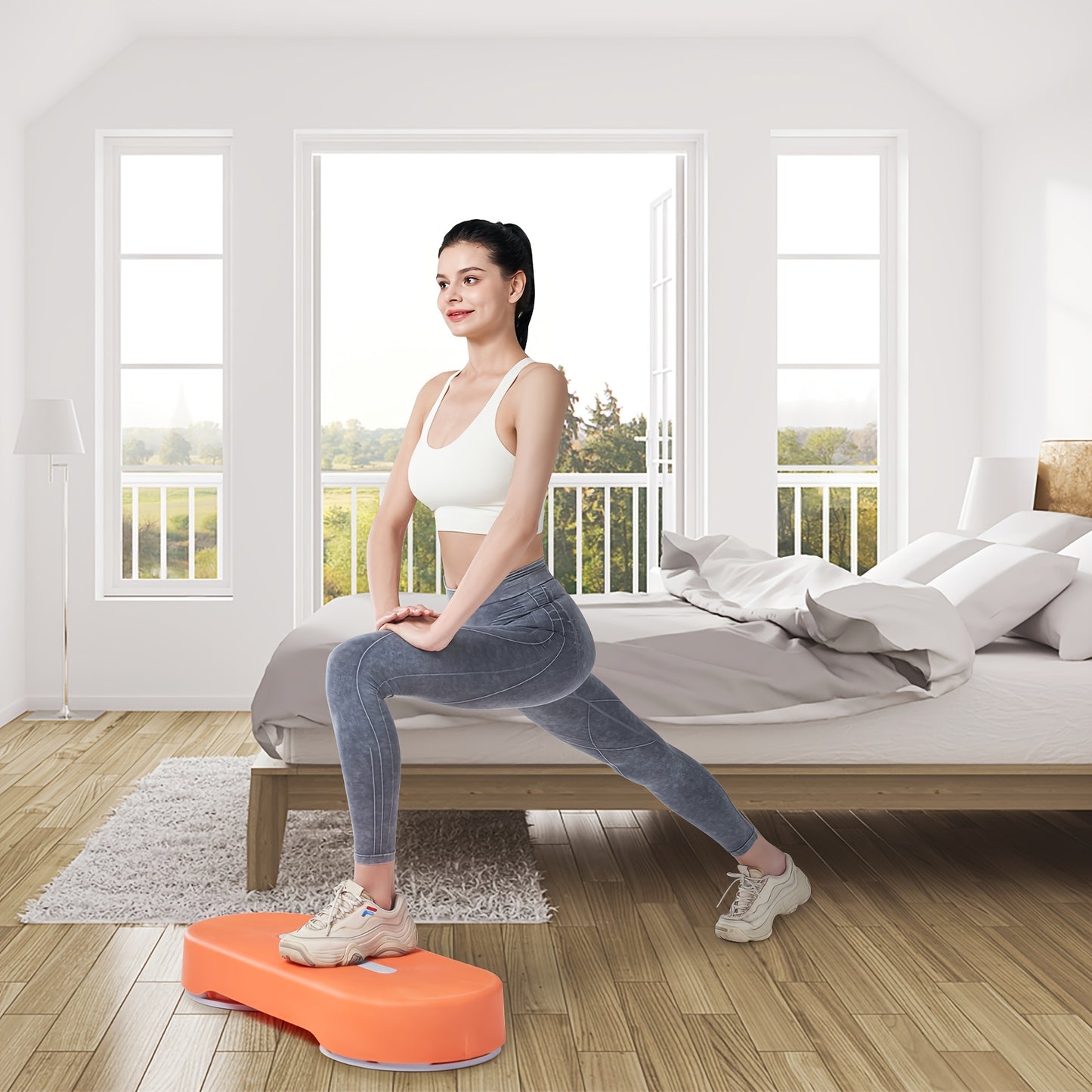 1pc Adjustable Workout Aerobic Stepper
