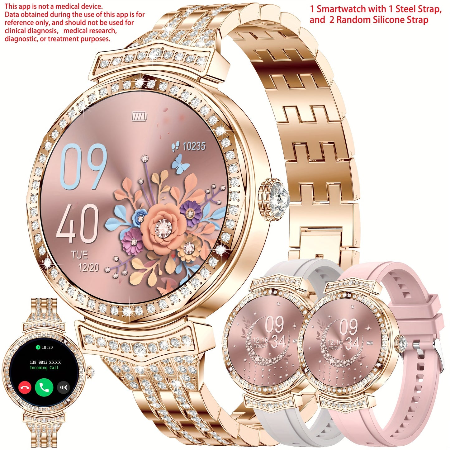 1.32" AMOLED Smart Watch For Women, Answer/ Make Calls