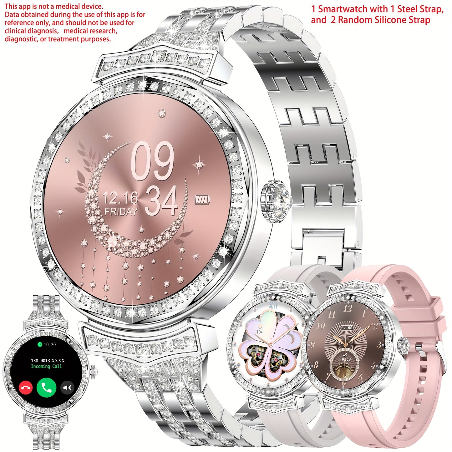 1.32" AMOLED Smart Watch For Women, Answer/ Make Calls