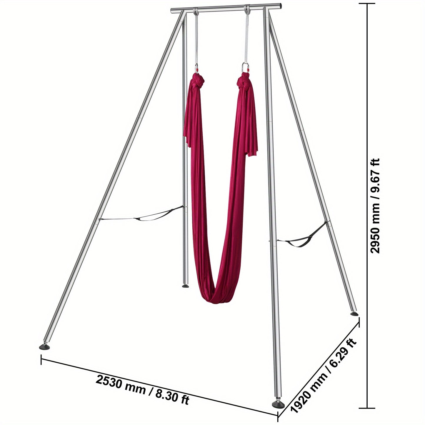 Vevor Aerial Yoga Frame & 9.67ft Red Hammock