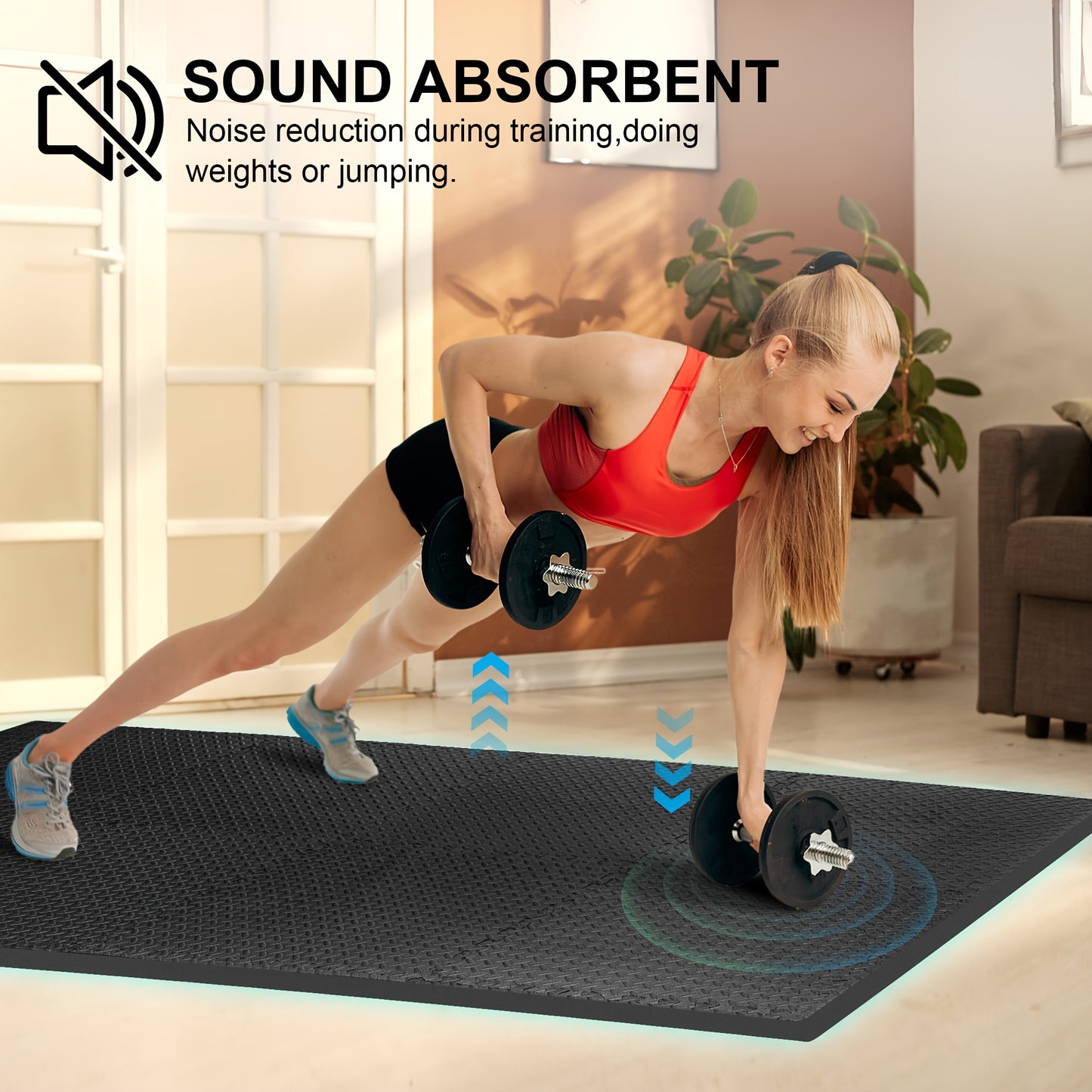24 Piece EVA Foam Exercise Mat Set Interlocking Tiles for Home Gym MMA Gymnastics Non Slip Protective Flooring