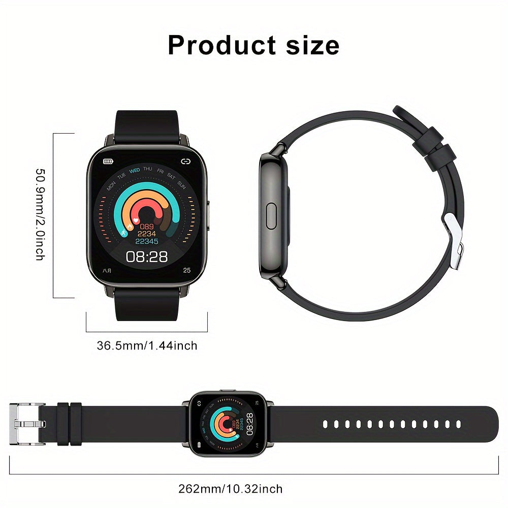 p66 Smartwatch (answering/making calls), 1.8-inch (approximately 1.85 inch) men's and women's smartwatch