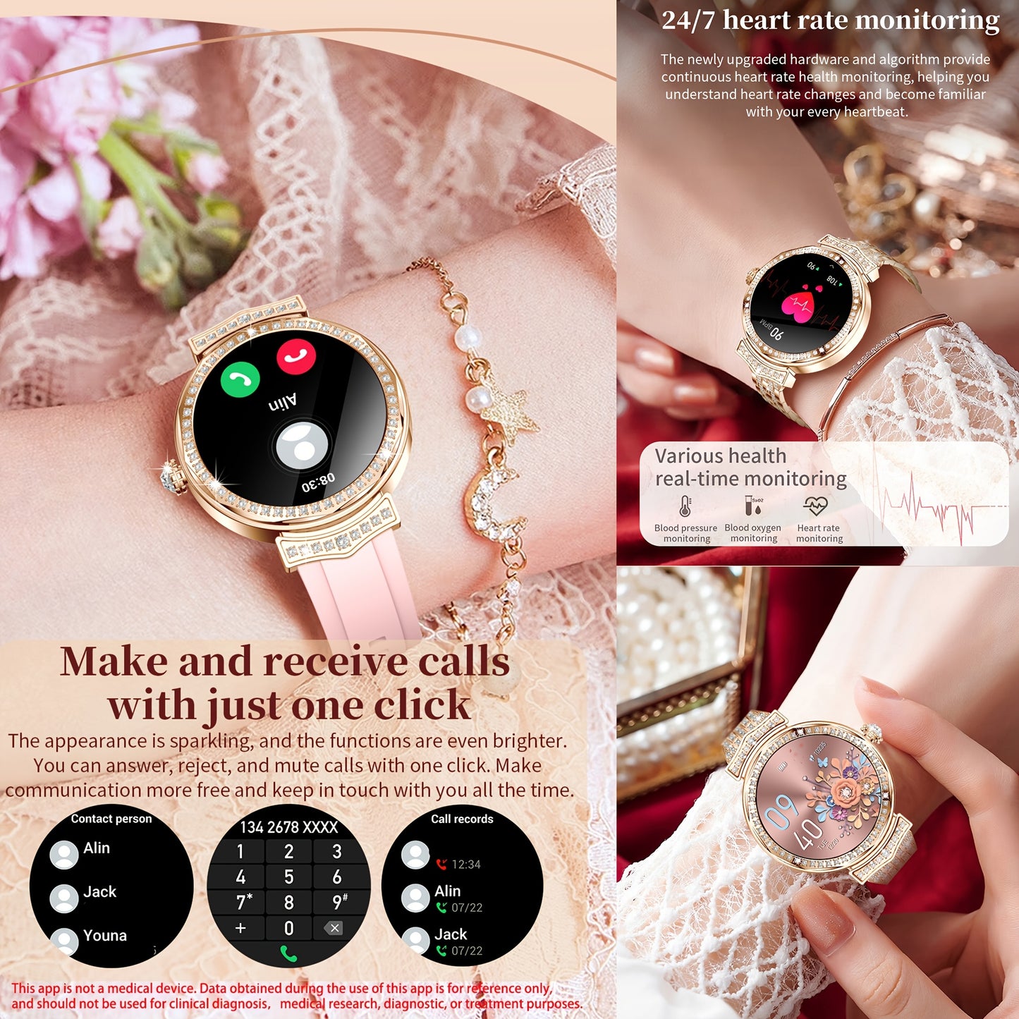 1.32” AMOLED Smart Watch For Women, Answer/Make Calls