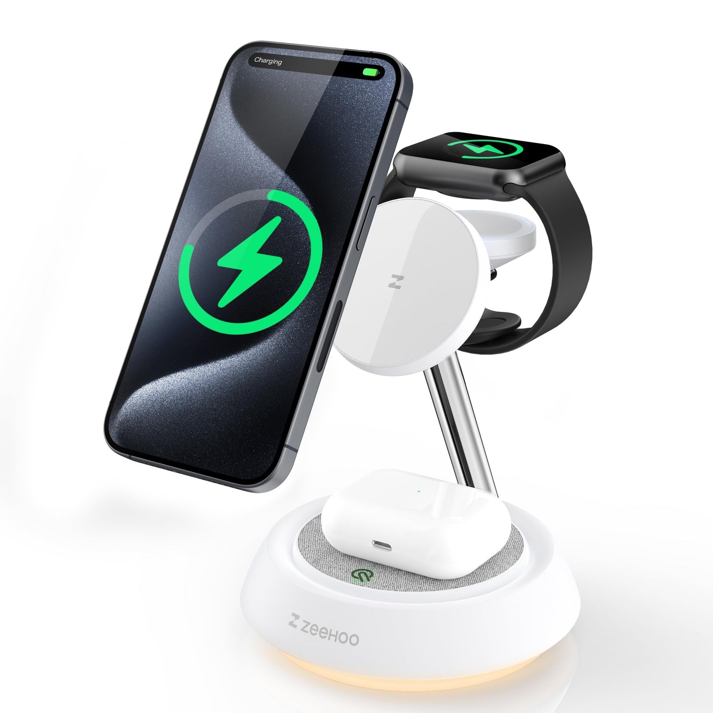 ZEEHOO Wireless Charging Station, CubeTrick-X Qi2 15W Fast Charge