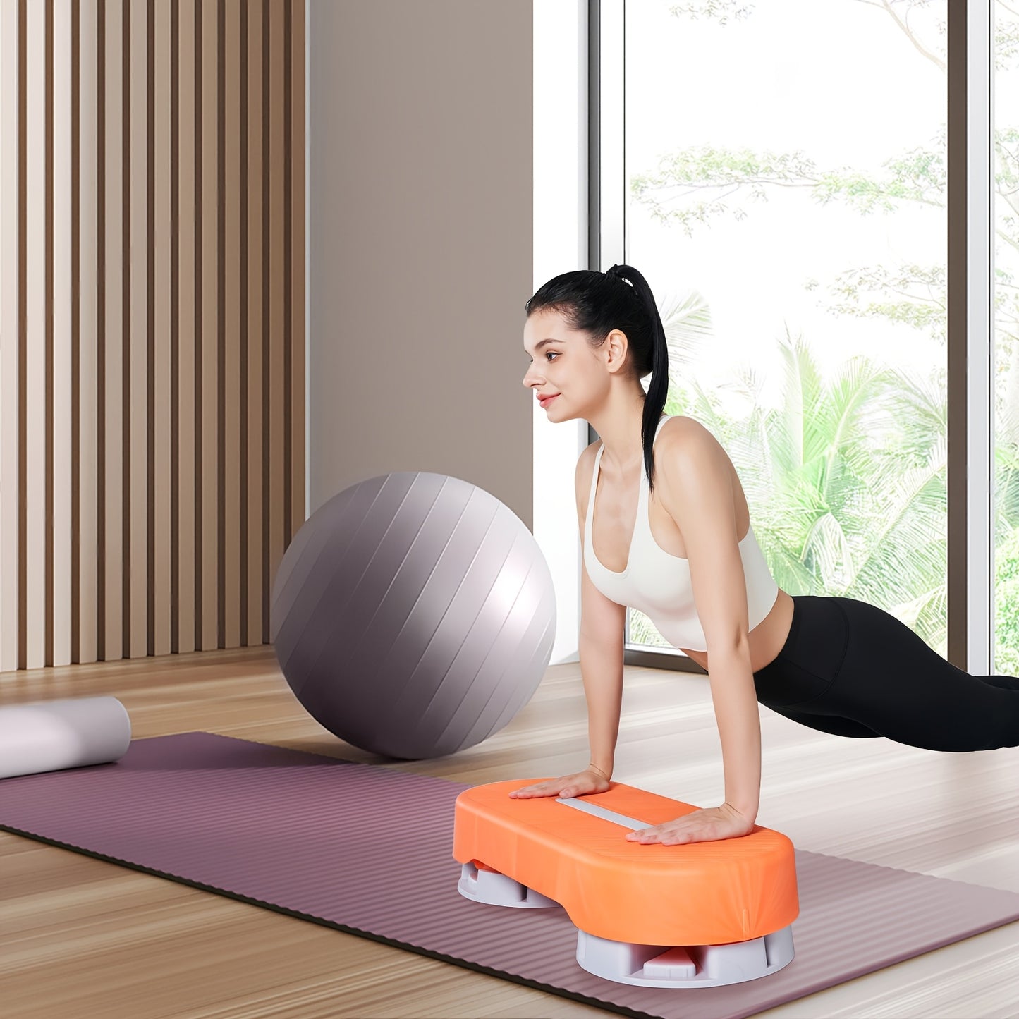 1pc Adjustable Workout Aerobic Stepper