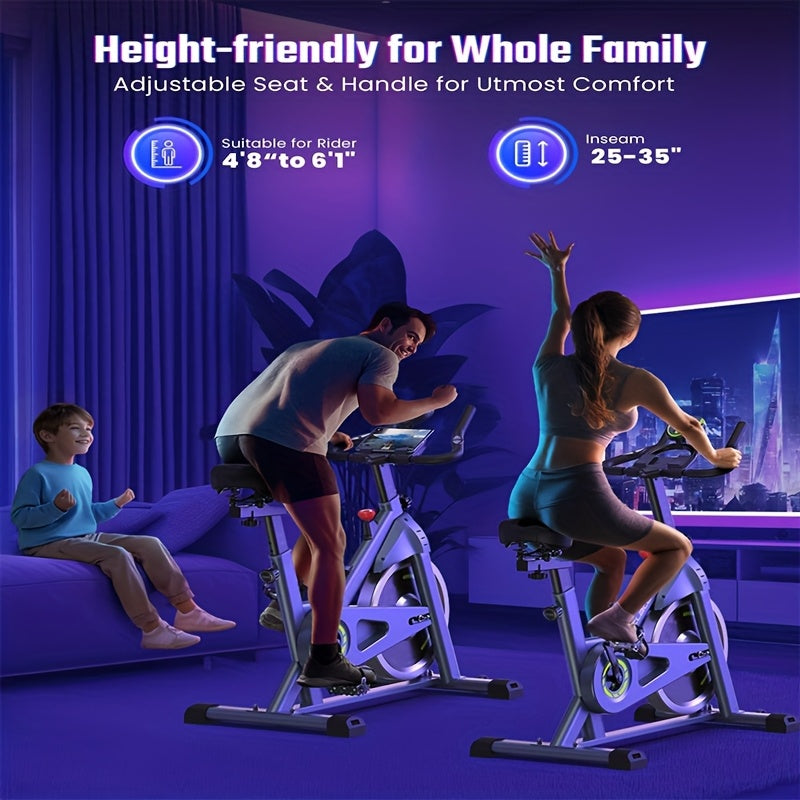 100 Micro-Adjustable Resistance Levels Indoor Exercise Bike