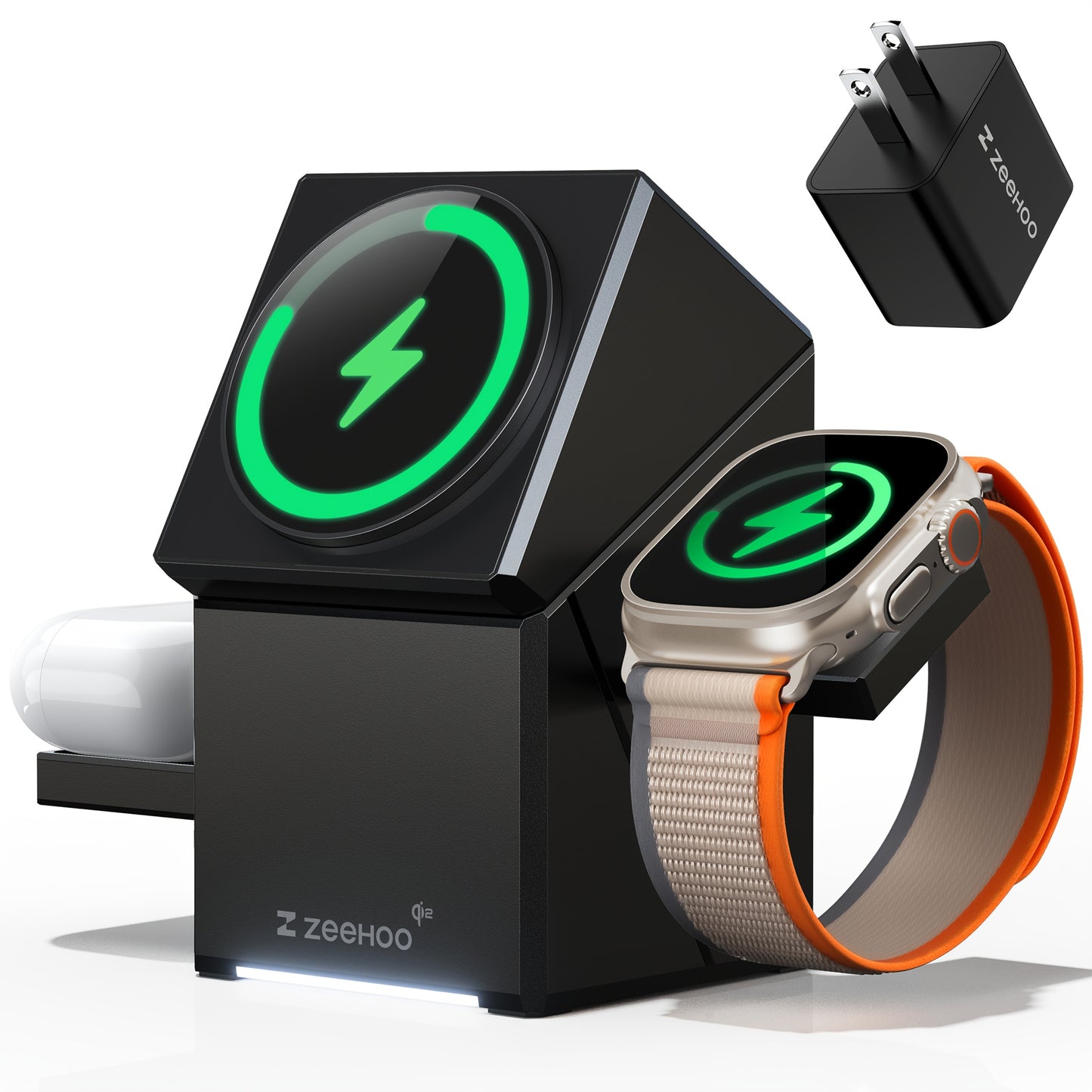 ZEEHOO Wireless Charging Station, CubeTrick-X Qi2 15W Fast Charge
