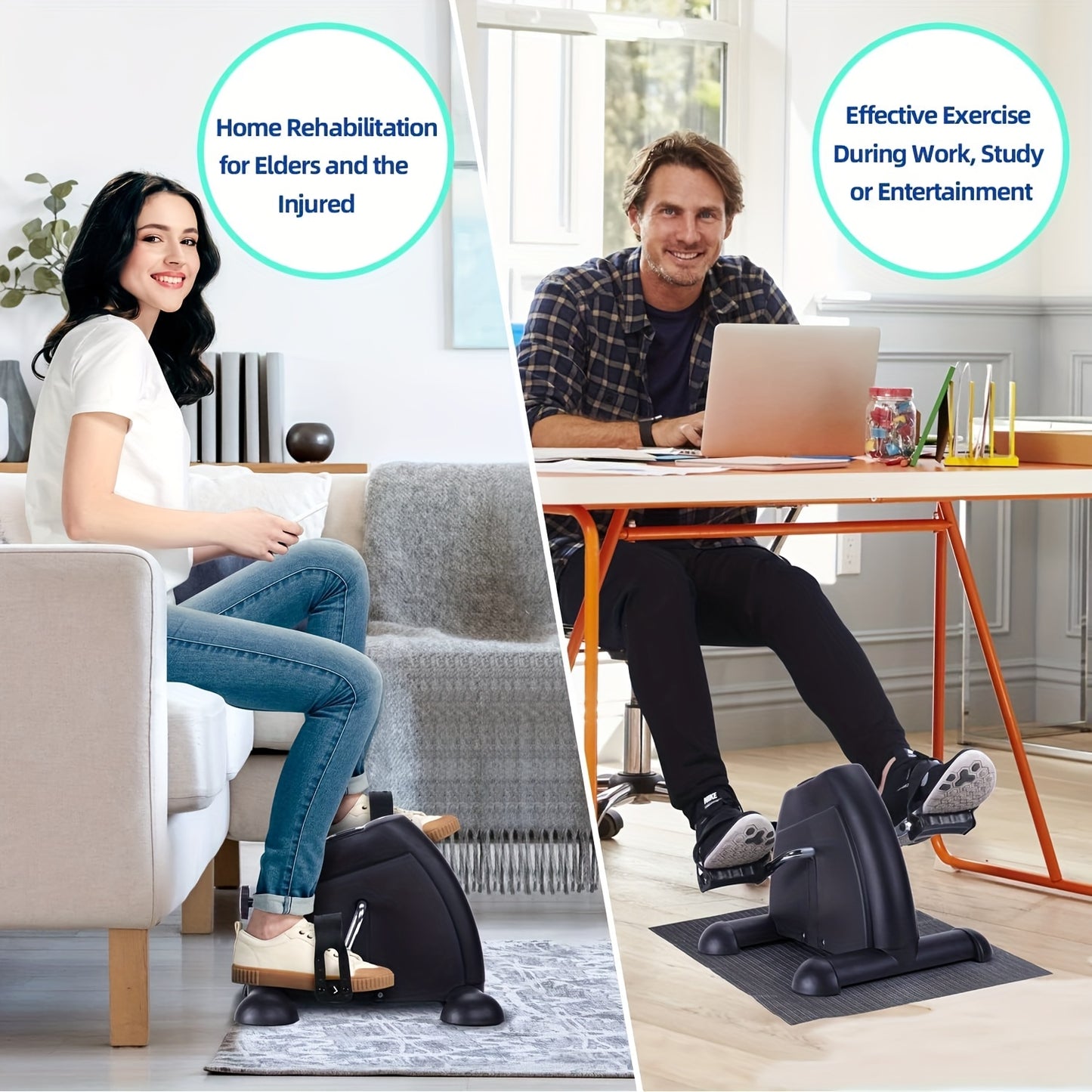 Mini Exercise Bike, Under Desk Bike Pedal Exerciser