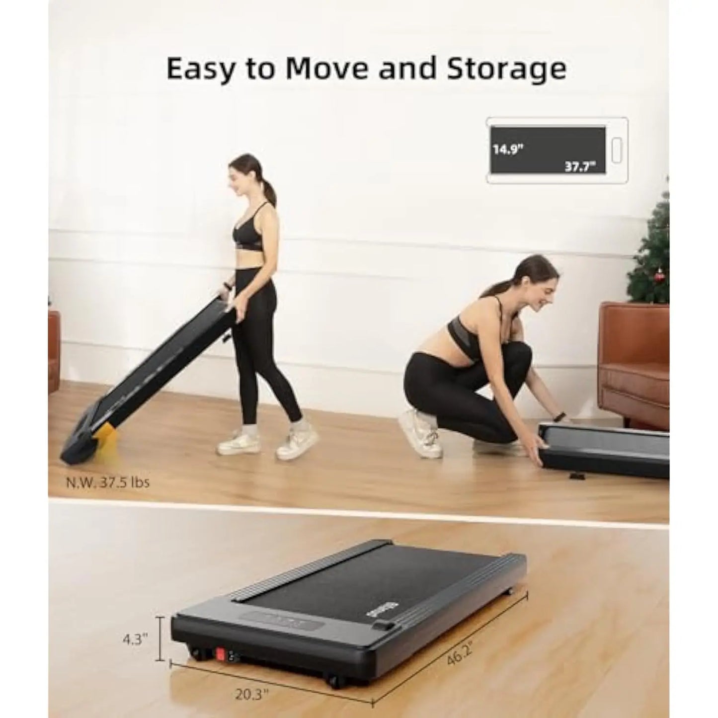 Walking Pad Under Desk Treadmill Portable for Home Office