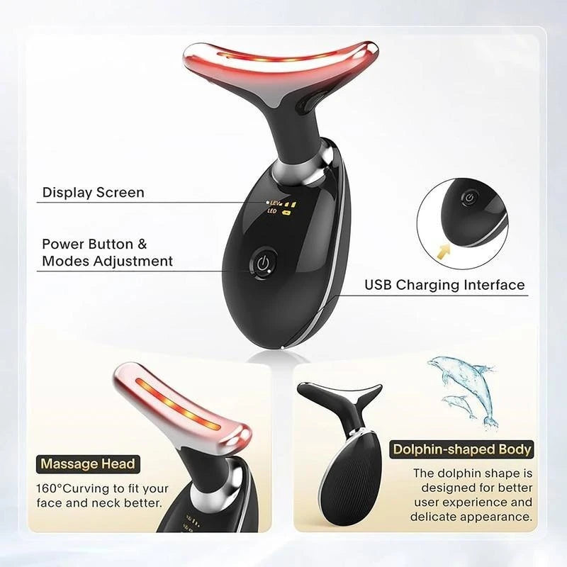 Vibrating Neck Device Beauty Gift Portable USB Charging Massager