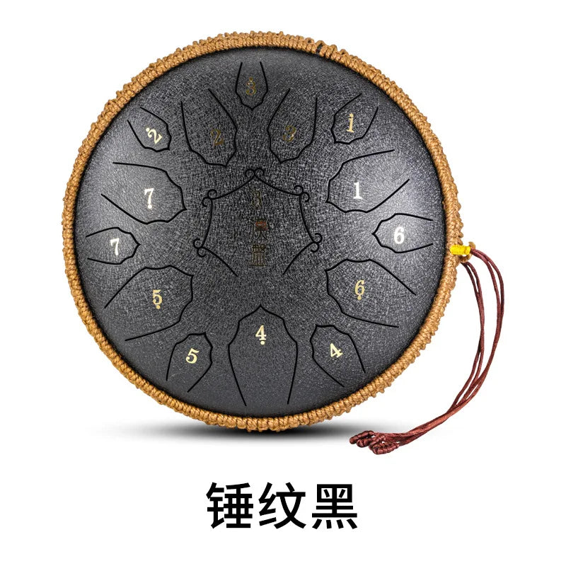 12 Inch Music Drum with Handbag Drumsticks 15 Notes D Tone