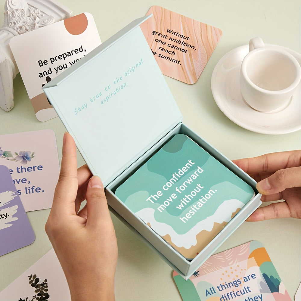 Inspirational Affirmation Cards for Women & Men - 50 Double-Sided