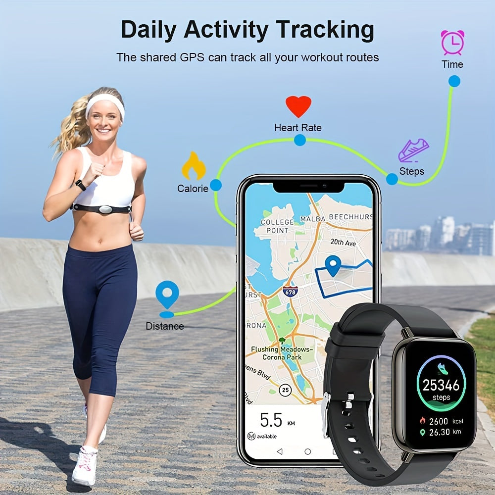 P32 smartwatch, female and male fitness activity tracker