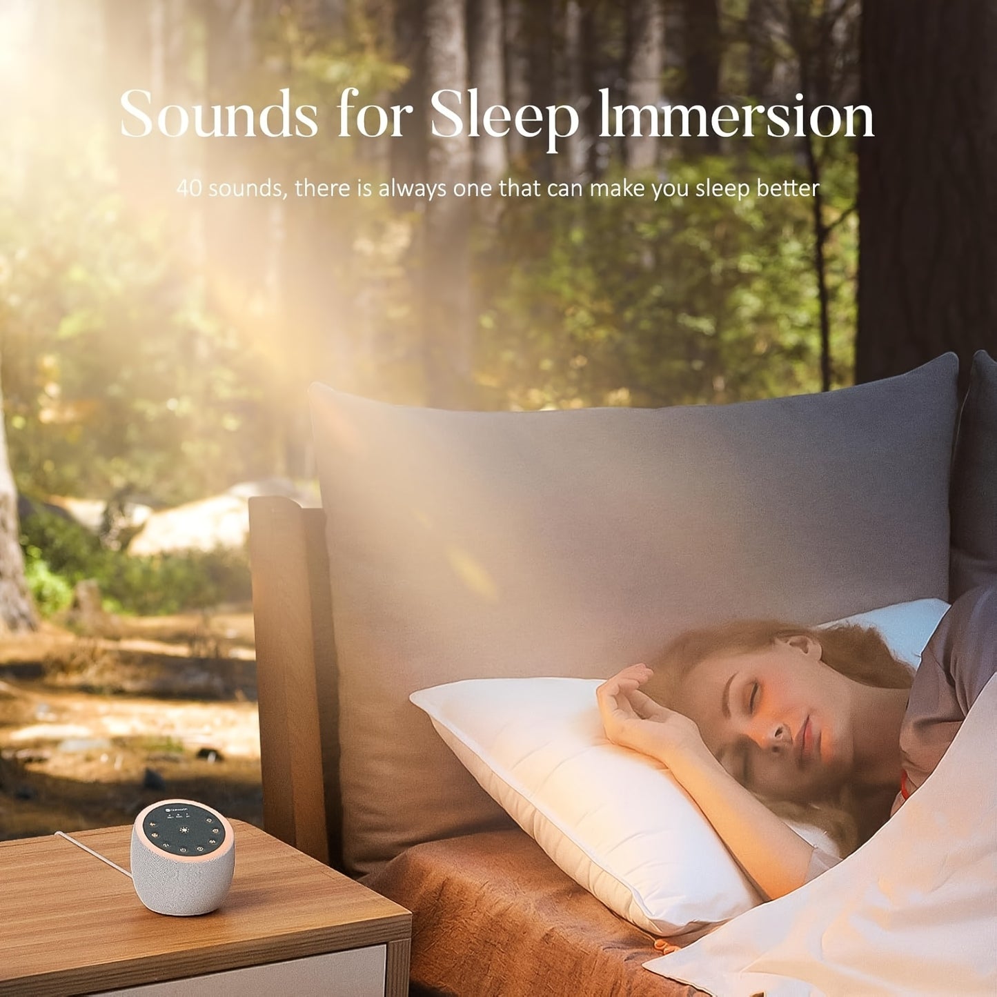 Hotmoon Cocoon White Noise Machine 40 Soothing Sounds