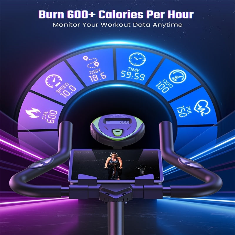 100 Micro-Adjustable Resistance Levels Indoor Exercise Bike