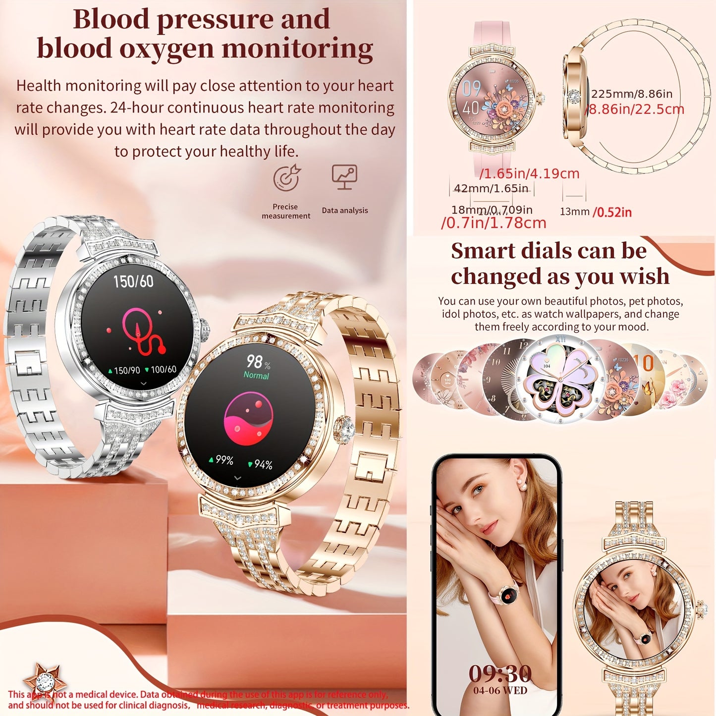 1.32” AMOLED Smart Watch For Women, Answer/Make Calls