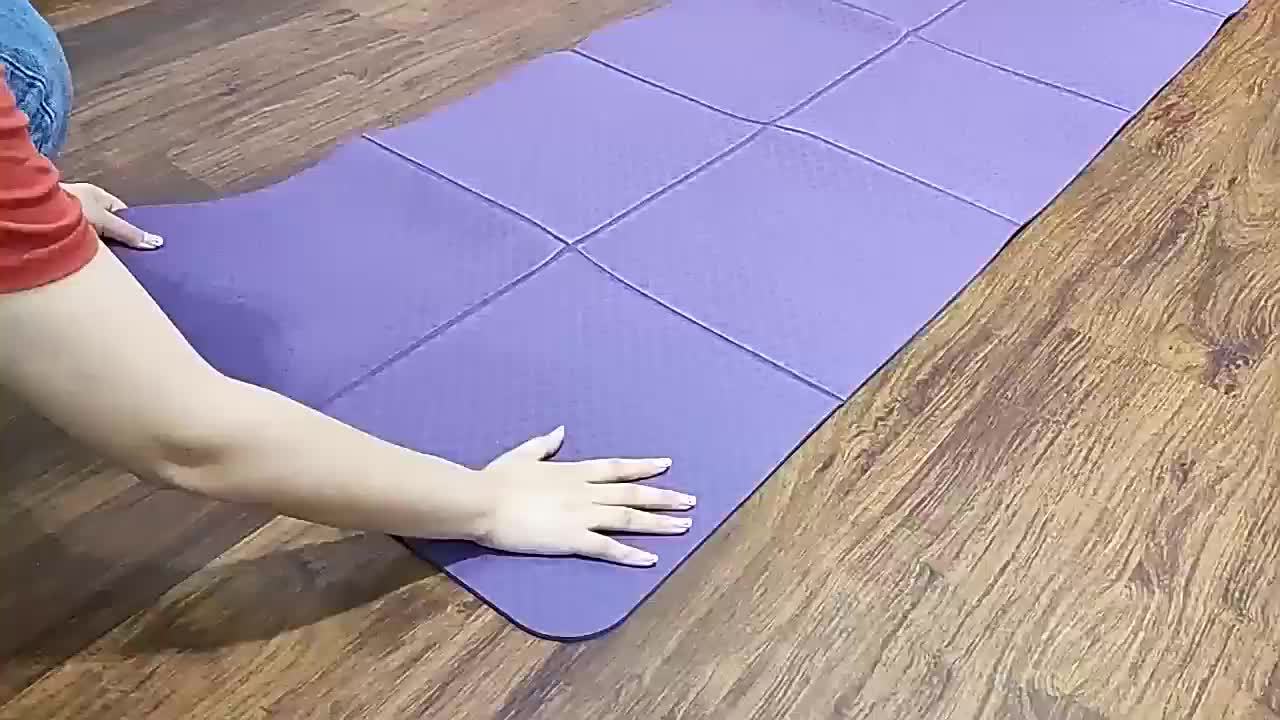 Premium Non-Slip TPE Yoga Mat with Shoulder Strap – Ideal for Pilates, Fitness, and Home Workouts