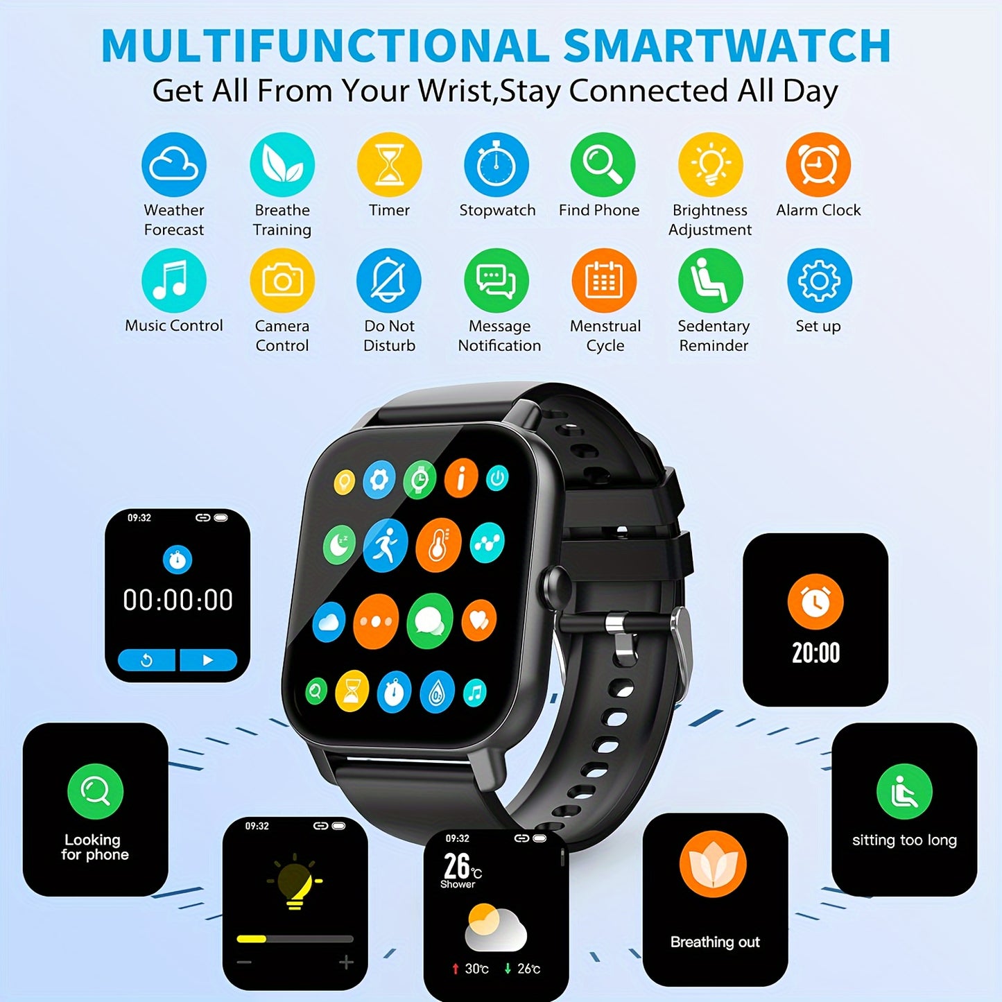 (Answer/Make Calls), 1.85" Smartwatch for Men Women