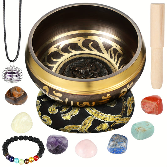 Tibetan Singing Bowls Set For Healing 3.4'' Meditation Sound