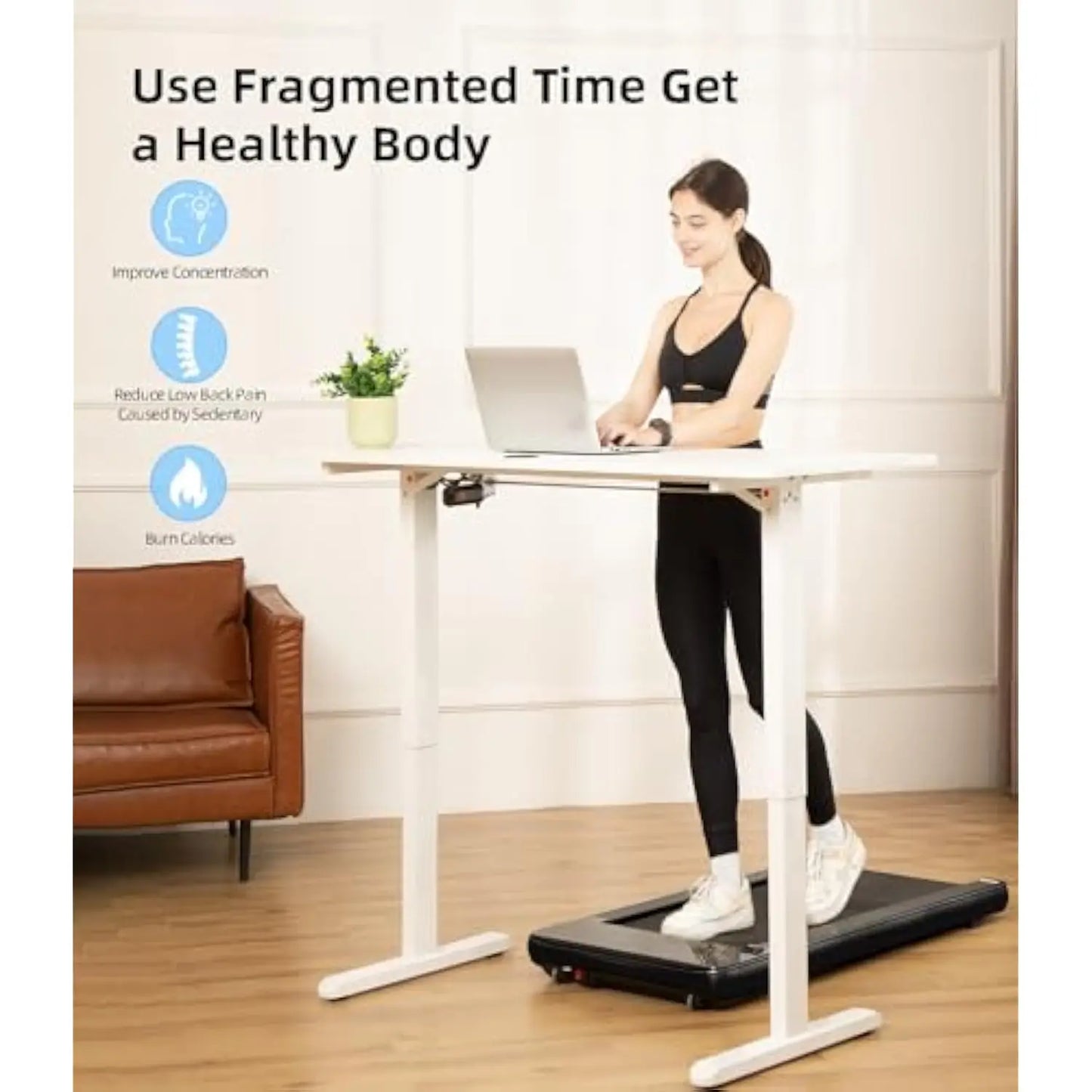 Walking Pad Under Desk Treadmill Portable for Home Office
