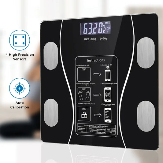 Smart Body Fat Scale Wireless LED Digital Bathroom Weight Scale