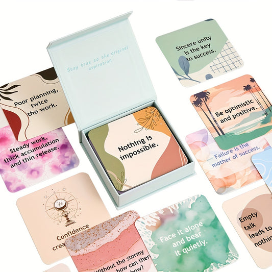 Inspirational Affirmation Cards for Women & Men - 50 Double-Sided